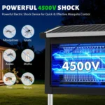 Solar Bug Zapper 4500V, 2-in-1 Rechargeable with Projection Light, IP66 Waterproof, Type-C Charging, for Patio, Yard & Camping - Image 6