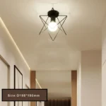 Retro E27 Ceiling Lights for Balcony Corridor Indoor Interior Black Ceiling Lamps Decor Metal for Bedroom Aisle Porch AC110-220V - Image 6