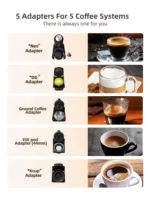 HiBREW Multiple Capsule Coffee Machine, Hot/Cold Dolce Gusto Milk Nespresso Capsule ESE Pod Ground Coffee Cafeteria 20Bar 5 in 1 - Image 5