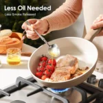 17-Piece Ceramic Nonstick Cookware Set, Induction Compatible, PFAS-Free with Stay-Cool Handles - Image 6