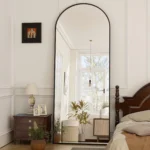 21×64 inch Arched Full Length Mirror-Aluminum Alloy Frame High Definition-Full Body Mirror for Bedroom or Living Room