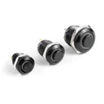 1NO High head Waterproof Metal Push Button Switch LED Light Self-locking/reset 3/6/12/24/220V 8/10/12/16mm Oxidized black