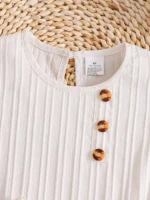 Spring and summer girls fashion vacation casual solid color round neck flying sleeve dress summer clothing + small satchel - Image 3