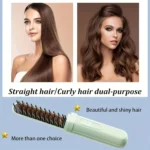 2 in 1 USB Charging Straightener Curling Comb Anti-scald 2000mAh Portable Travel Gift For Women Pink Mint Green | 24h Shipping - Image 4
