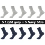 10Pairs/Lot Men Combed Cotton Socks Black Casual Business Breathable High Quality Man Sock New For Male Plus Size EU38-48 - Image 8