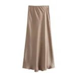 Black Satin Skirt Woman High Waist Elegant Long Skirts For Women Fashion Summer Midi Skirt Office Women's Skirts - Image 18