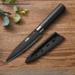 6pcs Kitchen Knife Set with Knife Holder High-grade Black Steel Knife Set Gift Knife Stainless Steel Kitchen Utensils Household - Image 8