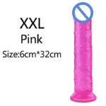 Cheap 6 Sizes Realistic Big Jelly Dildo Women Erotic Anal Sex Toys Gay Soft Clitoris Vaginal