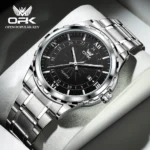 OPK Brand Steel Belt Dual Calendar Men's Quartz Watch 6003 - Image 11