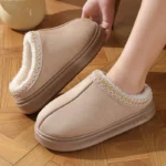 Slippers for Women Winter Plush Warm Cotton Shoes Woman Comfort Non Slip Unisex Home Slippers - Image 4