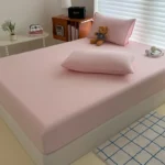 Washed Fitted Sheet with Elastic Bands Non Slip Adjustable Mattress Cover for Single Double King Queen Bed 90x200 150x200 180 - Image 13