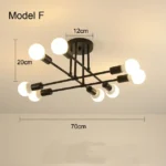 Nordic Minimalist Pendant Light Ceiling Lamp LED Chandelier Suitable for Bedrooms Living Rooms Black Gold Lighting Decoration - Image 14