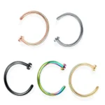 2/10pcs 20G Fake Nose Rings for Women Men,316L Stainless Steel Clip On Lip Rings Labret Ring Nose Piercing Jewelry - Image 9