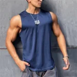 2025 newest Summer Gym Vest High Quality mesh Shirt Sleeveless T-shirts Men Tank Tops running Fitness Sports Vest men Clothing - Image 4