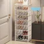 6/8 Layers Shoe Rack Organizer – Space-saving Metal Frame Fabric Shelf for Entryway/Hallway/Living Room