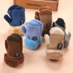 0-3 Years Baby Boys Girls Winter Knitted Gloves Warm Rope Full Finger Mittens for Children Toddler Kids Accessories KF960 - Image 3