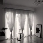 100x200cm 1PC Solid Color Sheer Curtain For Living Room Window String Curtains Bedroom Drape Panel Tulle Treatments