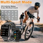 Smart Watch for Men & Women - Multi-Function Fitness Tracker with Call/Message/Weather/Alarm/Remote Camera Control, USB-Powered - Image 3