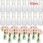 Plastic stripes vases transparent diy florals arranging crafts holiday home decor suitable for table decor Flower bottle