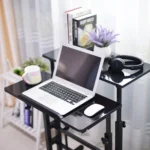 Mobile Standing Desk Stand Up Rolling Desk, Stand Sit Computer Desk Adjustable Standing Desk 23.6inches Table, Customized - Image 5