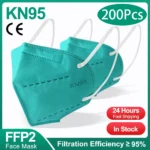 10-200Pcs FFP2 Masks kn95 Mascarillas KN95 Face Mask Filter 5Layers mascarillas quirurgicas homologadas Reusable Black FFP2 Mask