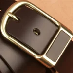 Genuine Leather For Men's High Quality Buckle Jeans Cowskin Casual Belts Business Cowboy Waistband Male Fashion Designer 2022New - Image 3