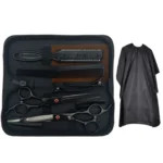 6 Inch Barber Scissors Kit Hair Cutting Scissors Barber Accessories Professional Tail Comb Cape Set - Image 7