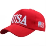 Red Presiden Election Peaked Baseball Cap 3D Embroidered USA Hat for Men Women - Image 2
