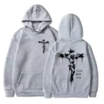 Men's hoodie with religious cross and motivational text prints pullover style autumn fashion hooded hoodie casual hoodie unisex - Image 4