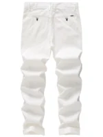 Men’s Classic Straight White Cotton Jean