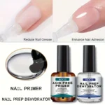 NOCIS 15Ml/Professional Nail Prep Set/Dehydrator & Acid-Free Primer for Acrylic & Gel Polish/Durable, Chip-Resistant Manicure