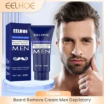 EELHOE Men Hair Removal Cream Beard Shaving Cream Hair Growth Inhibitor Armpit Hair Remover Painless Permanent Depilatory Cream