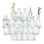 Amber Glass Bud Vases Set of 20Small Flower Vases for Wedding Centerpieces Mini Bud Vases in Bulk Amber Glass Vase for Table De - Image 8