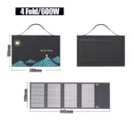 1000W solar panel kit, complete camping, foldable solar panel, portable handheld backpack, suitable for car, boat, RV campsite