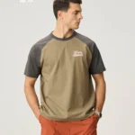 T-shirts Men Oversize Raglan Sleeve Athletic Sports Gym Workout Tops