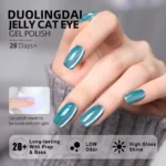 Cat Eye Gel Nail Polish 6 Colors Red Green Silvery Purple Blue Glitter Cat Eye Gel Polish Holographic 9D Semi-transparent