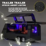 1:32 Tesla Cybertruck Pickup Trailer Alloy Car Model Diecast Metal Toy Off-road Vehicle Truck Model Sound & Light Kids Gifts
