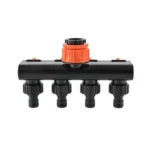Four-Outlet Garden Water Connector with Separate Switches for Home Irrigation and Plant Watering Needs Easy Install
