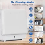 Portable Dish Washer Countertop with Faucet & Manual 5L Water Tank Modes Water Inlet Compact with More Space Inside 6 Programs - Image 4
