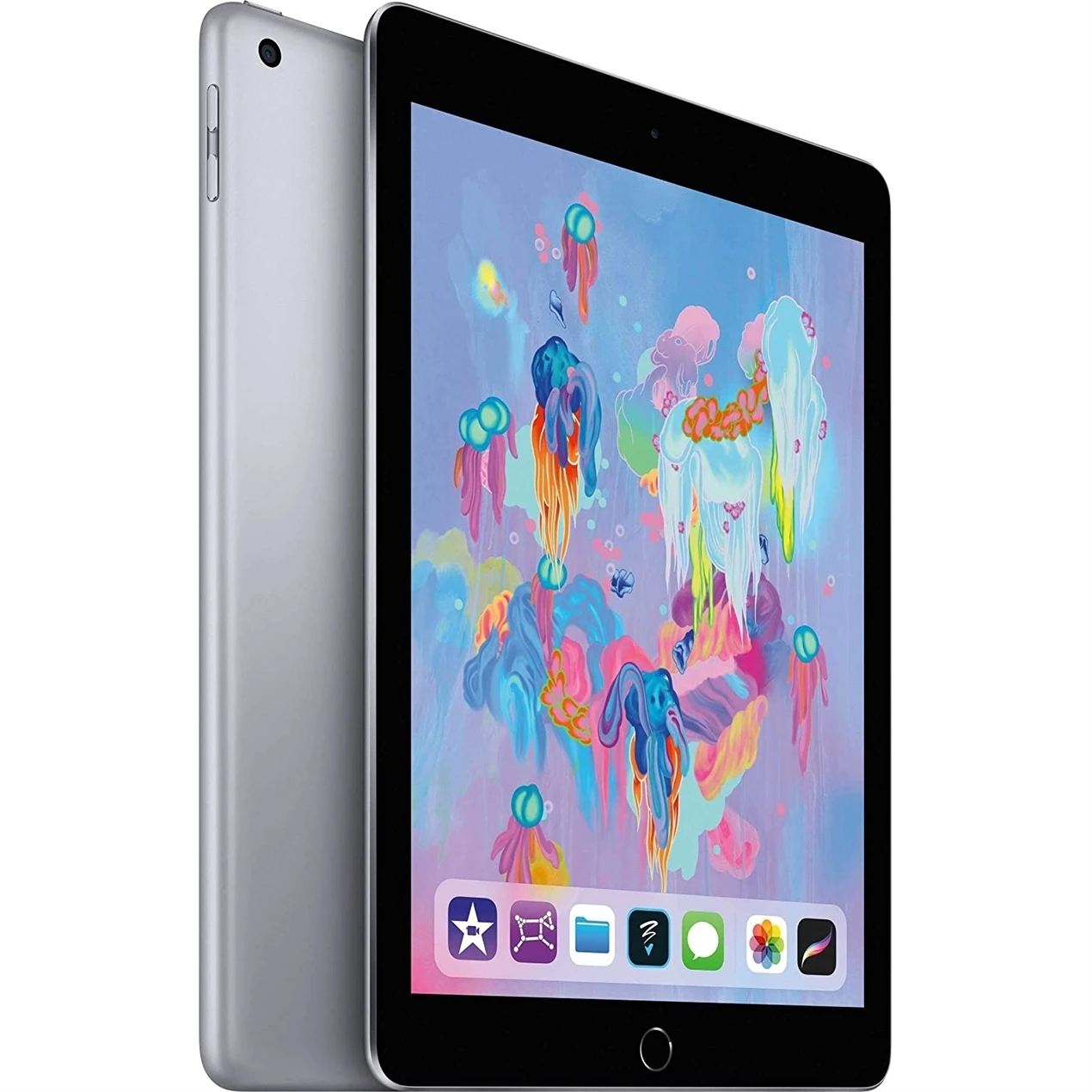 S315f353724284e8da3343dc62ea6db8bm.webp Apple iPad (6th Gen) 9.7" Tablet 32GB WiFi, Space Gray (Scratch and Dent) - Image 1