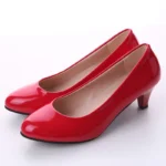 Shoes Ladies Pumps Medium Heel Nude Sexy High Heels Weeding Shoes Women Office Work White Pumps Party Shoes - Image 9