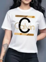 Women's Summer Fashion Casual Calvin Letter Pattern Print - Image 7