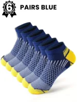 12Pairs High Qualit Athletic Socks Men's Ankle Socks Running Cyclling Waist Honeycomb Design And Firm Sports Leisure Socks Gifts - Image 10