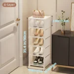 6/8 Layers Shoe Rack Organizer – Space-saving Metal Frame Fabric Shelf for Entryway/Hallway/Living Room