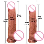 Thrusting Realistic Dildo Vibrator Anal Plug With Vibration Telescopic Dildos Female - Image 3