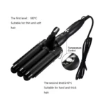 Professional Triple Barrel Hair Curler Ceramic Tourmaline Technology Fast Heating Anti Scalding Hair Styler Long Lasting Waves - Image 2