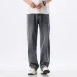 Lyocell Thin Men's Vintage Jeans Casual Loose Denim Pants - Image 4