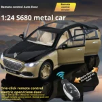1:24 Mercedes-Maybach S680 Luxury Sedan Simulation Alloy Toy Car Metal Electric doors Opened Sound Light Models collection Gift