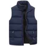 Mens Vest Jacket Warm Sleeveless Jackets Winter Waterproof Zipper - Image 4