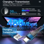 Fast usb c cable c type c